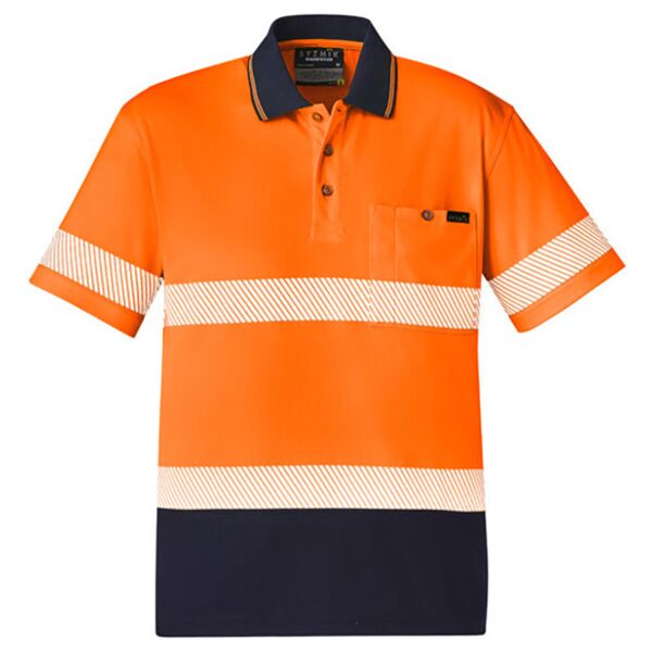 UNISEX HI VIS SEGMENTED S/S POLO - HOOP TAPED Thumbnail