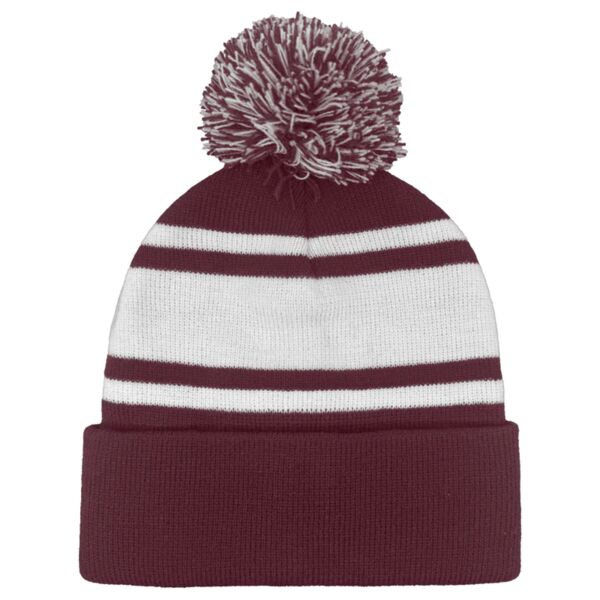 Cuffed Knitted Pom Pom Beanie Thumbnail